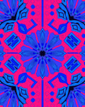 Vibrant Abstract Geometric Floral Pattern Rug
