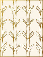 Gold Floral Vine Pattern Rug