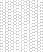 Modern Grey Hexagonal Grid Rug