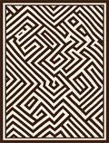 Complex Abstract Maze Pattern Rug