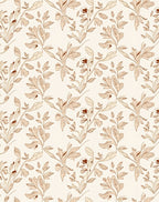 Brown Floral Vine Abstract Pattern Rug