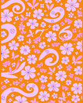 Retro Floral Swirl Pattern Rug