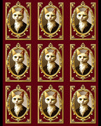 Ornate Royal Portrait Cats Design Rug