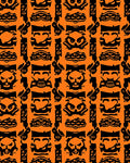 Halloween Skull Mask Pattern Rug