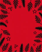 Black Pine Star Pattern Rug