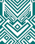 Teal Diamond Geometric Abstract Rug