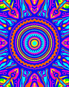 Vibrant Geometric Mandala Design Rug
