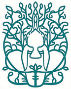 Teal Elegant Nature Inspired Design Rug