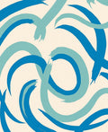 Oceanic Brushstroke Swirls Rug