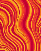 Warm Swirl Stripe Flow Rug