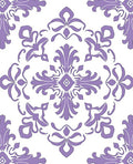 Ornate Purple Floral Damask Pattern Rug