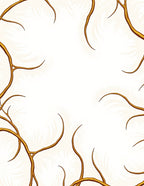 Golden Organic Swirls Design Rug