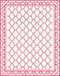 Modern Pink Geometric Interlocking Pattern Rug