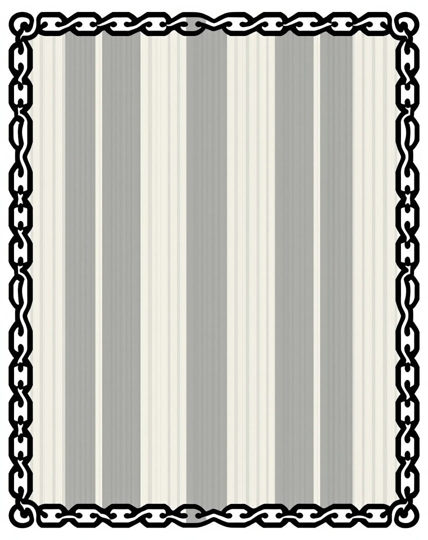 Striped Pattern With Chain Border Rug