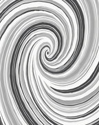 Swirling Gray Tone Striped Design Rug