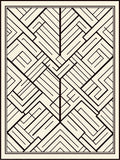 Modern Geometric Maze Pattern Rug