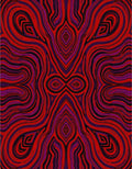 Abstract Red Purple Swirls Rug