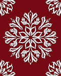 Symmetrical White Floral Mandala Pattern Rug