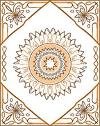 Retro Geometric Mandala Design Rug