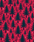 Deep Forest Silhouette Pattern Rug