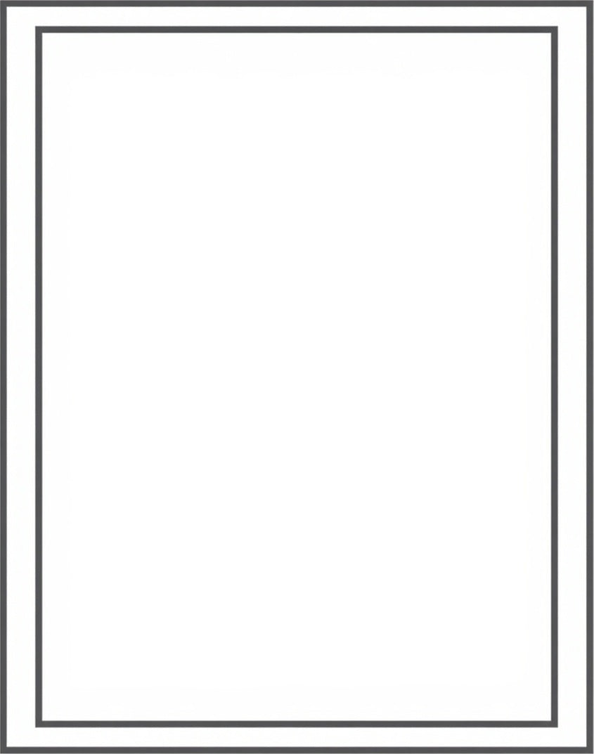 Simple Double Border Modern Rug