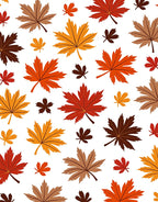 Autumn Maple Leaf Scatter Design Rug