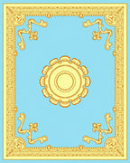 Ornate Floral Border With Center Medallion Rug