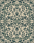 Classic Floral Vine Detailed Pattern Rug