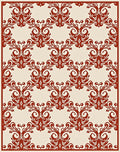 Classic Red Swirls Pattern Rug