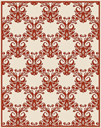Classic Red Swirls Pattern Rug