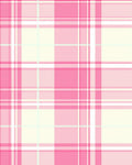 Pink White Plaid Geometric Pattern Rug