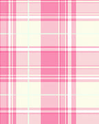 Pink White Plaid Geometric Pattern Rug