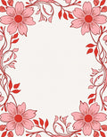 Pink floral vines pattern Rug