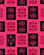 Red Snowflake Geometric Pattern Rug