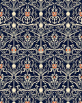 Art Nouveau Floral Dark Indigo Rug