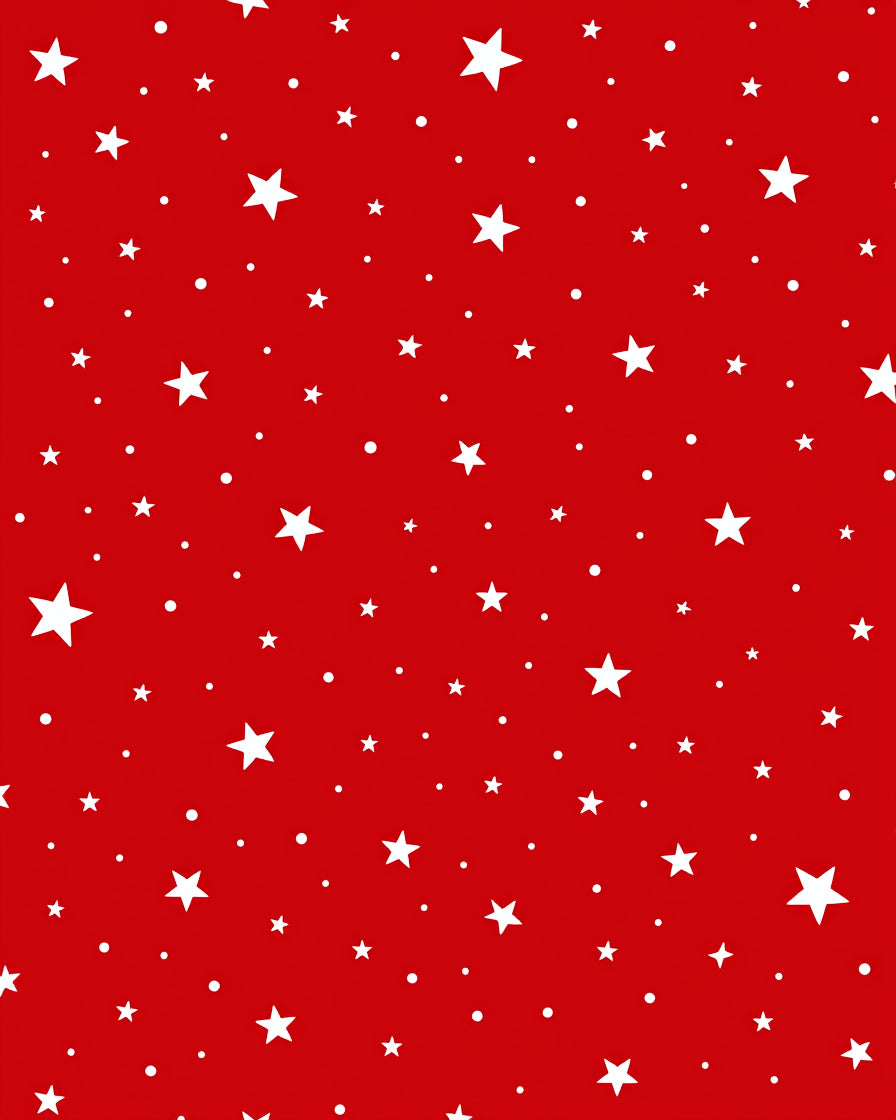 Red Star Pattern Rug