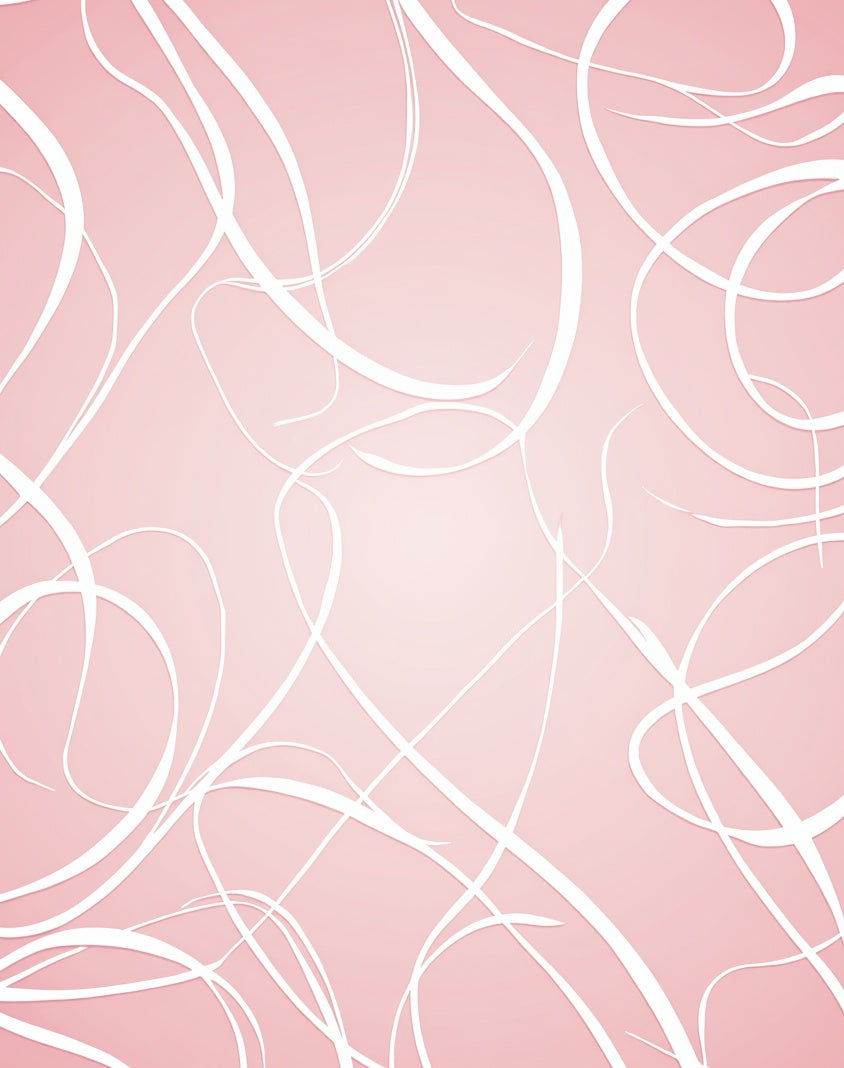 Soft Pink Swirls Abstract Rug