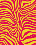 Bold Yellow Pink Zebra Stripes Rug