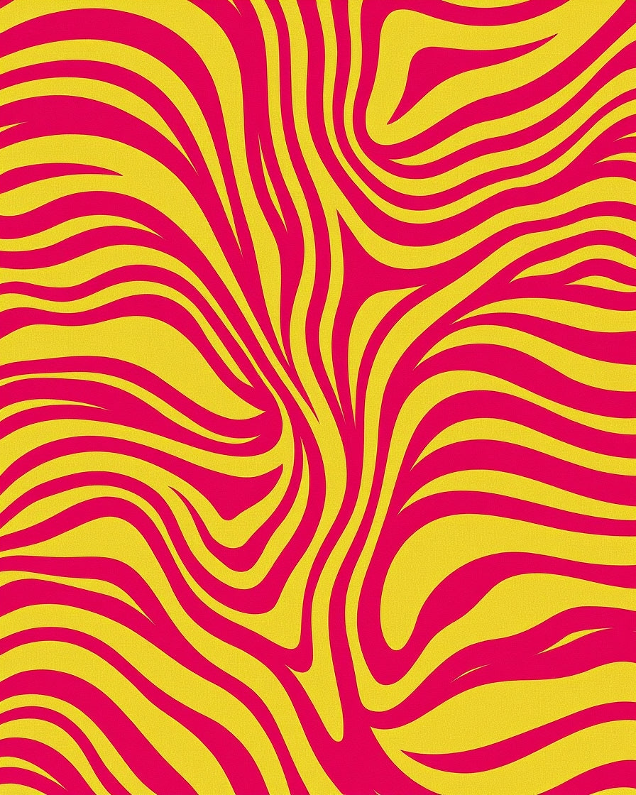 Bold Yellow Pink Zebra Stripes Rug