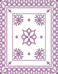 Ornate Purple Floral Medallion Rug