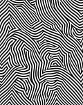 Abstract Black White Striped Overlay Rug