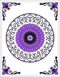 Purple Floral Mandala Pattern Rug