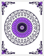 Purple Floral Mandala Pattern Rug