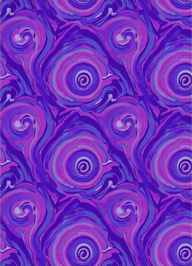 Vibrant Swirl Abstract Purple Pattern Rug