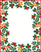 Festive Holly Star Festive Pattern Rug