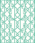 Green Geometric Lattice Inspired Pattern Rug
