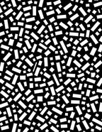 Abstract Black White Rectangular Pattern Rug