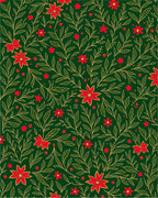 Red Flower Vine Pattern Rug