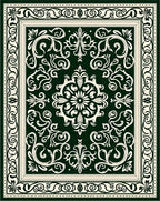 Elegant Traditional Floral Scroll Pattern Rug