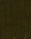 Chic Black Hexagonal Pattern Rug